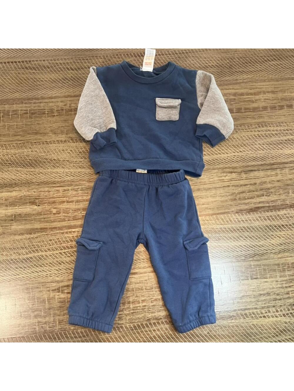Chickpea Baby Boy Matching Cargo Sweatsuit - 9M